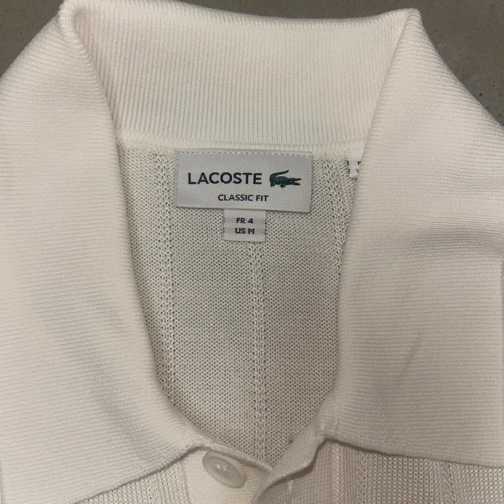 SOLD OFFLINE. Lacoste Ivory Polo Shirt